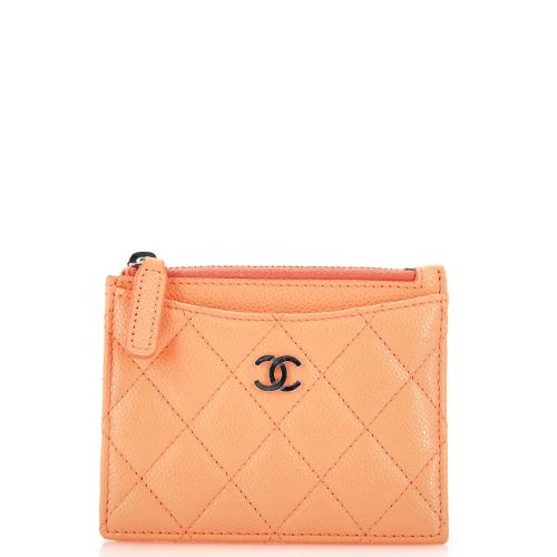 CC Zip Card Holder Quilted Caviar